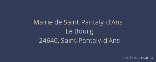Mairie de Saint-Pantaly-d'Ans