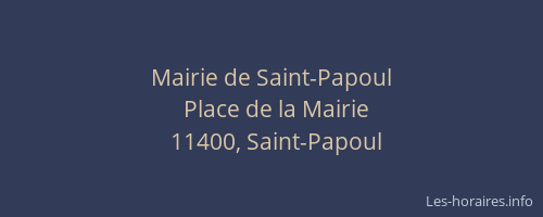 Mairie de Saint-Papoul