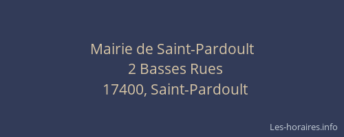 Mairie de Saint-Pardoult