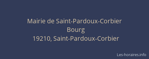 Mairie de Saint-Pardoux-Corbier