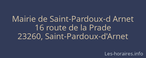 Mairie de Saint-Pardoux-d Arnet