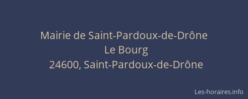 Mairie de Saint-Pardoux-de-Dr&ocirc;ne