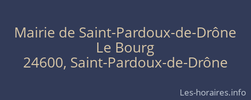 Mairie de Saint-Pardoux-de-Drône