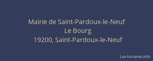 Mairie de Saint-Pardoux-le-Neuf