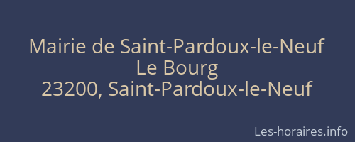 Mairie de Saint-Pardoux-le-Neuf