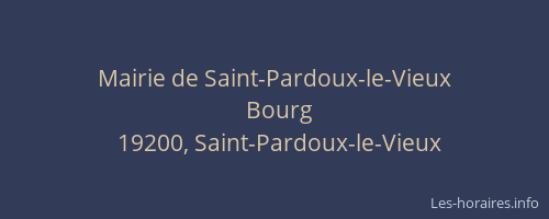Mairie de Saint-Pardoux-le-Vieux