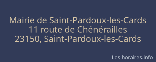 Mairie de Saint-Pardoux-les-Cards