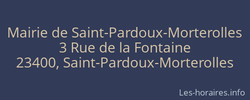 Mairie de Saint-Pardoux-Morterolles