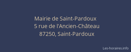 Mairie de Saint-Pardoux