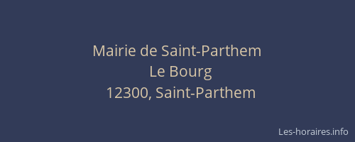 Mairie de Saint-Parthem