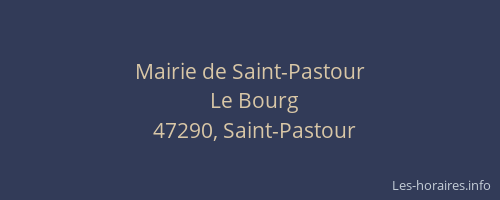 Mairie de Saint-Pastour