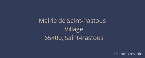 Mairie de Saint-Pastous