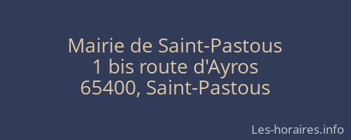 Mairie de Saint-Pastous