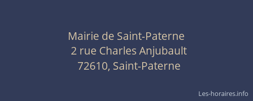 Mairie de Saint-Paterne