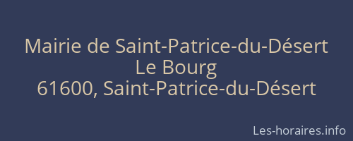 Mairie de Saint-Patrice-du-Désert