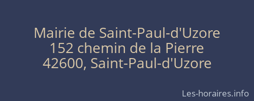 Mairie de Saint-Paul-d'Uzore