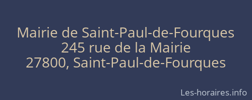 Mairie de Saint-Paul-de-Fourques