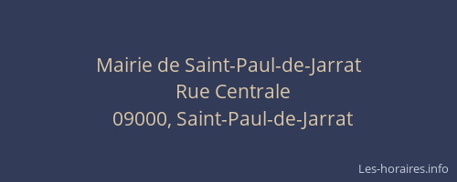 Mairie de Saint-Paul-de-Jarrat