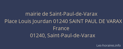 mairie de Saint-Paul-de-Varax