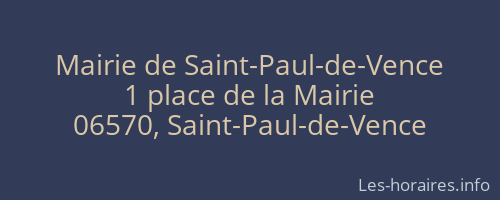 Mairie de Saint-Paul-de-Vence