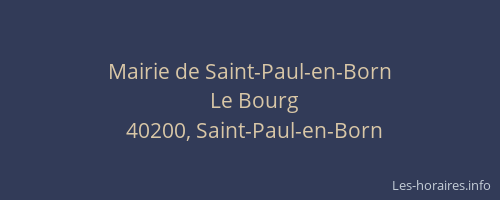Mairie de Saint-Paul-en-Born