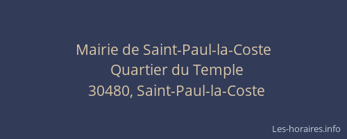 Mairie de Saint-Paul-la-Coste