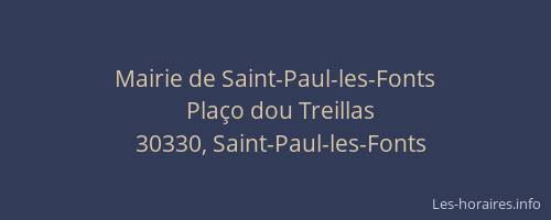 Mairie de Saint-Paul-les-Fonts