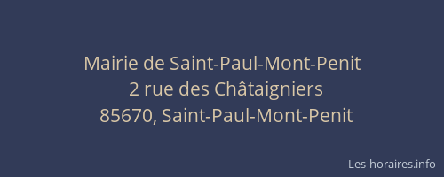 Mairie de Saint-Paul-Mont-Penit