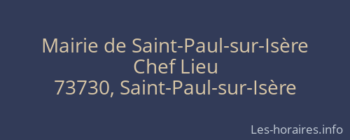 Mairie de Saint-Paul-sur-Isère