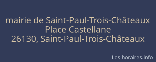 mairie de Saint-Paul-Trois-Châteaux