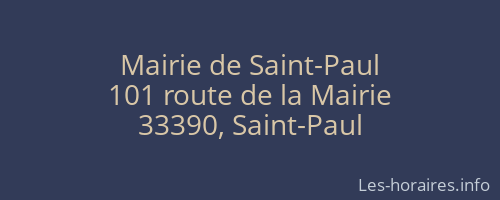 Mairie de Saint-Paul