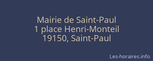 Mairie de Saint-Paul