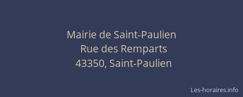Mairie de Saint-Paulien