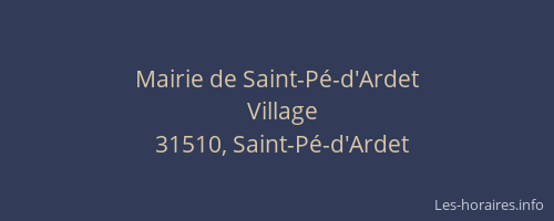 Mairie de Saint-Pé-d'Ardet