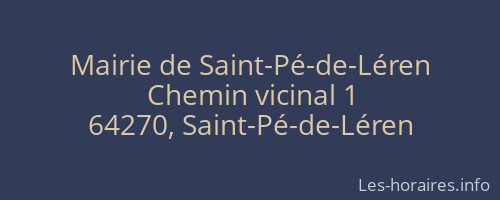 Mairie de Saint-Pé-de-Léren