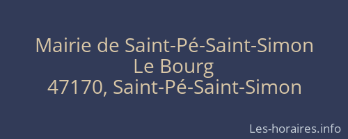 Mairie de Saint-Pé-Saint-Simon