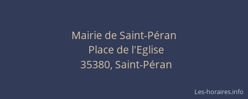 Mairie de Saint-Péran