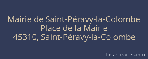 Mairie de Saint-Péravy-la-Colombe