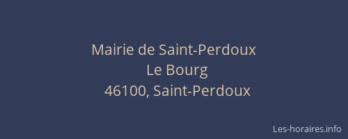 Mairie de Saint-Perdoux