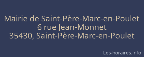 Mairie de Saint-Père-Marc-en-Poulet