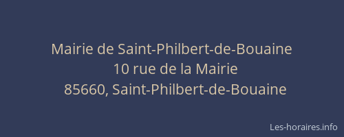 Mairie de Saint-Philbert-de-Bouaine
