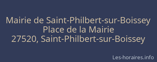 Mairie de Saint-Philbert-sur-Boissey