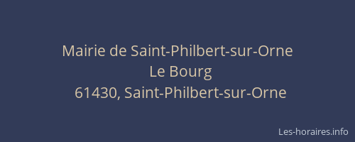 Mairie de Saint-Philbert-sur-Orne