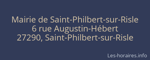 Mairie de Saint-Philbert-sur-Risle
