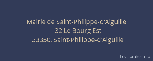 Mairie de Saint-Philippe-d'Aiguille