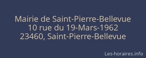 Mairie de Saint-Pierre-Bellevue