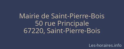 Mairie de Saint-Pierre-Bois