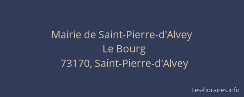 Mairie de Saint-Pierre-d'Alvey