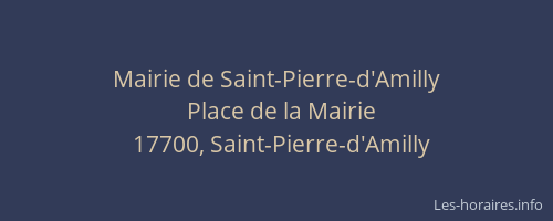 Mairie de Saint-Pierre-d'Amilly