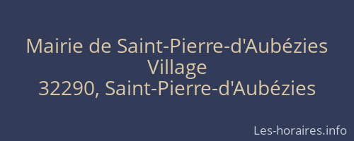 Mairie de Saint-Pierre-d'Aubézies